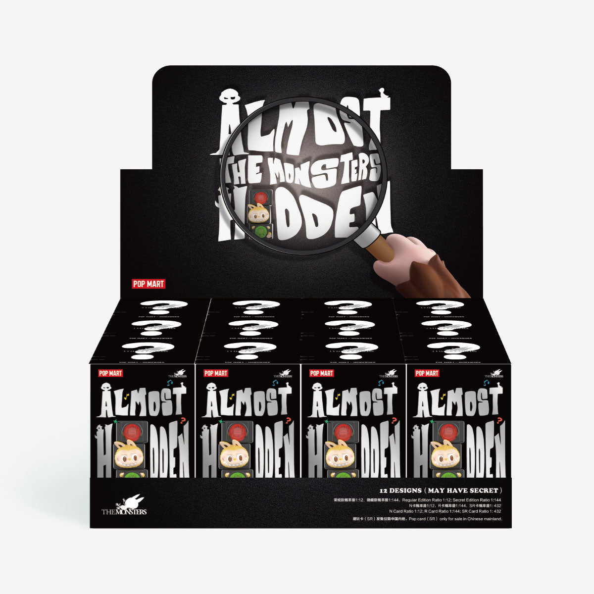 THE MONSTERS Labubu Almost Hidden Series Figures Sealed Case (12 Blind Box)