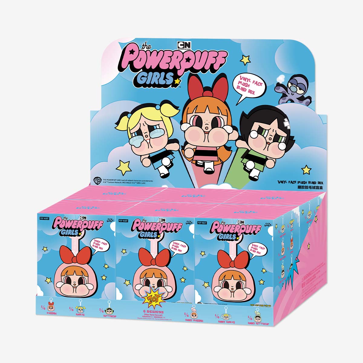 CRYBABY × Powerpuff Girls Series-Vinyl Face Plush Sealed Case (6 Blind Box)