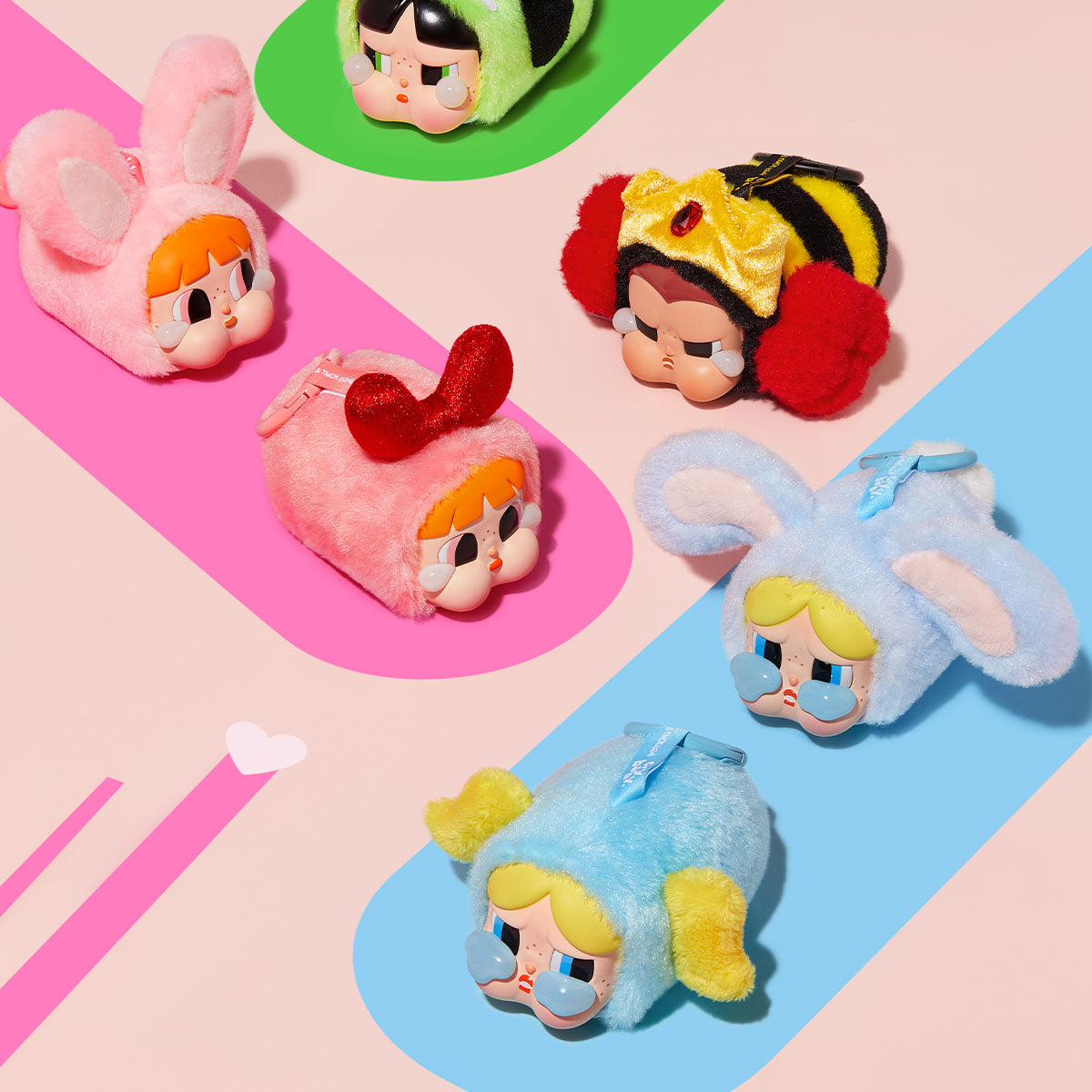 CRYBABY × Powerpuff Girls Series-Vinyl Face Plush Sealed Case (6 Blind Box)