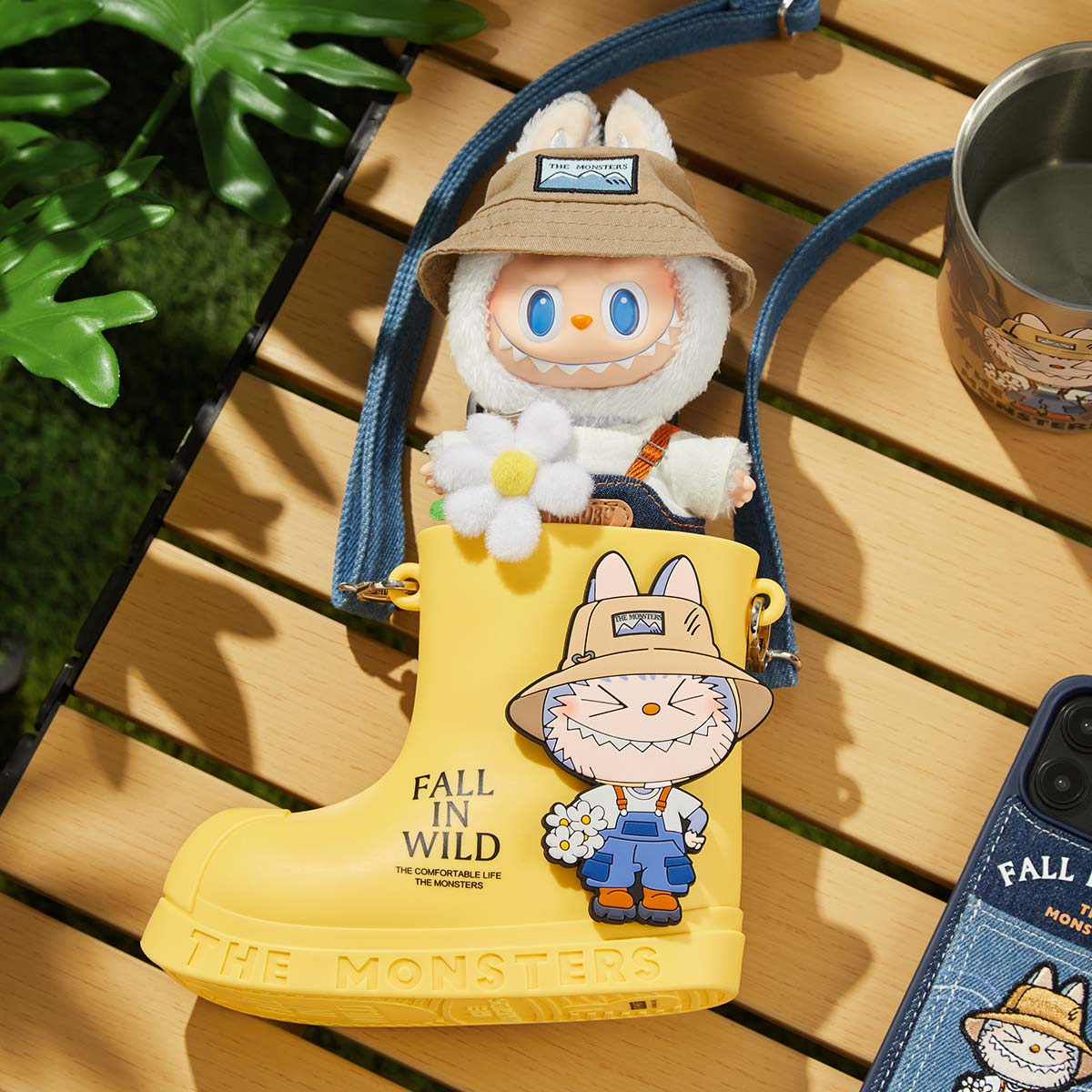 THE MONSTERS Labubu Fall in Wild Series Rain Boot Bag