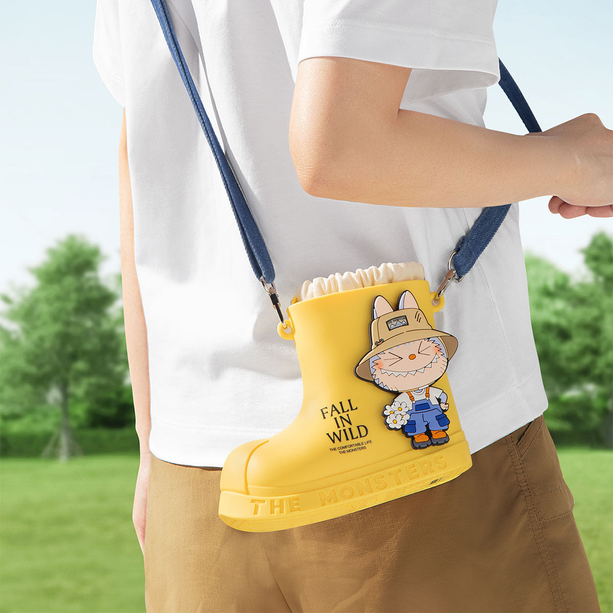 THE MONSTERS Labubu Fall in Wild Series Rain Boot Bag