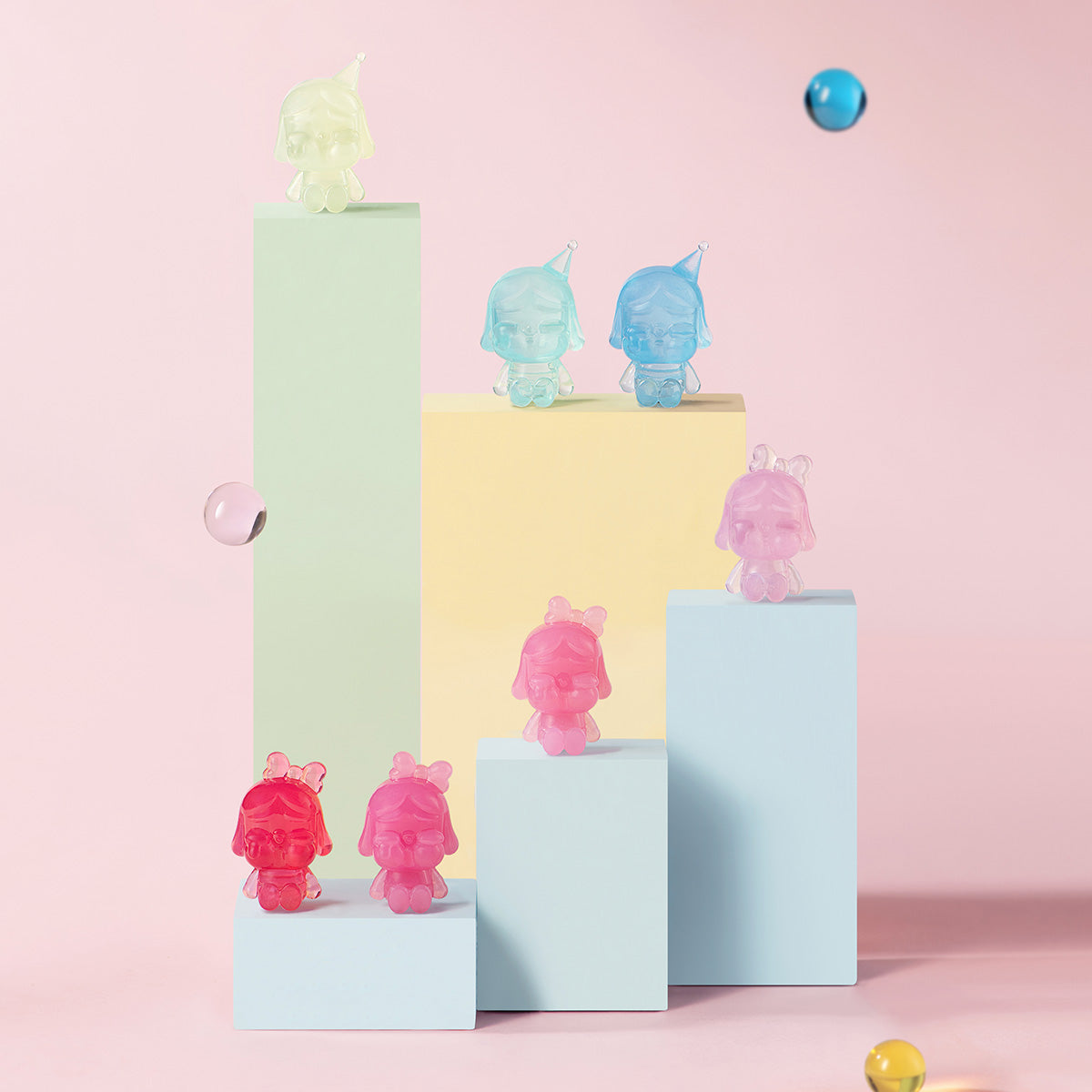 POP BEAN CRYBABY MINI FIGURE Gradient Color Set