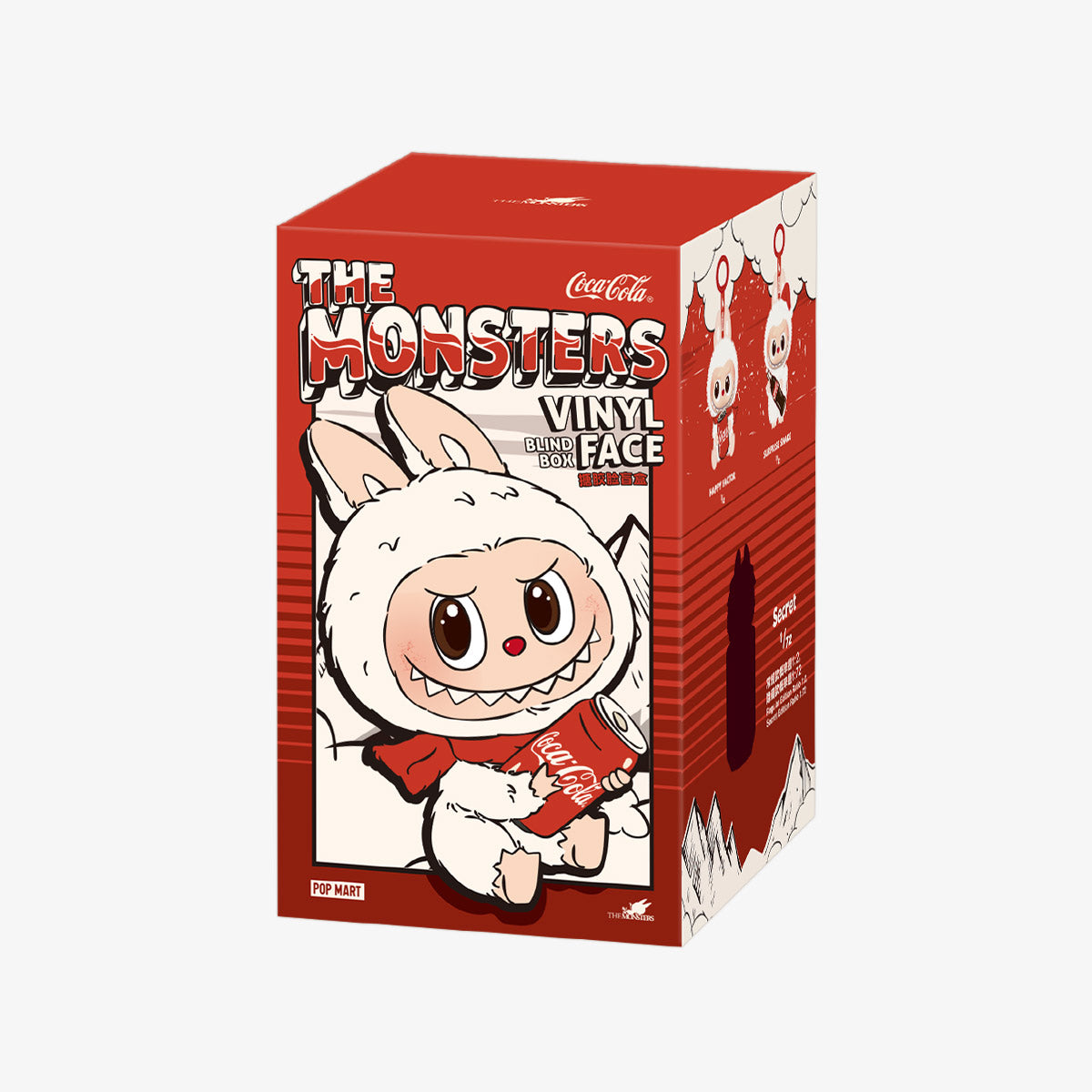 THE MONSTERS COCA-COLA SERIES Vinyl Face Single Blind Box featuring a unique Coca-Cola themed figure with vibrant design and playful expression
