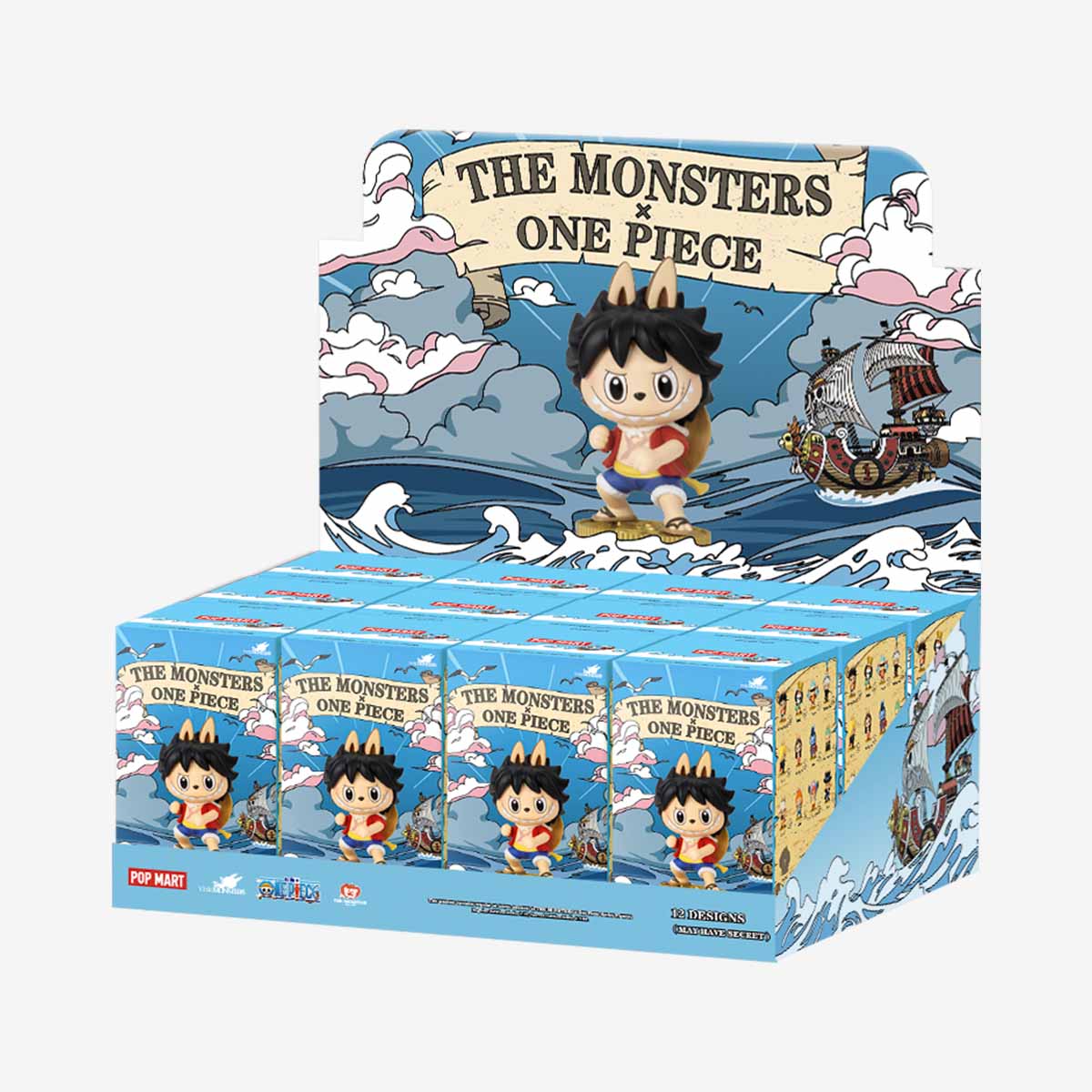 THE MONSTERS Labubu × One Piece Series Figures Sealed Case (12 Blind Box)