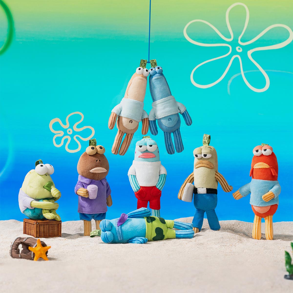 Sponge Bob Bikini Bottom Buddies Whimsical Plush Case (6 Blind Box)