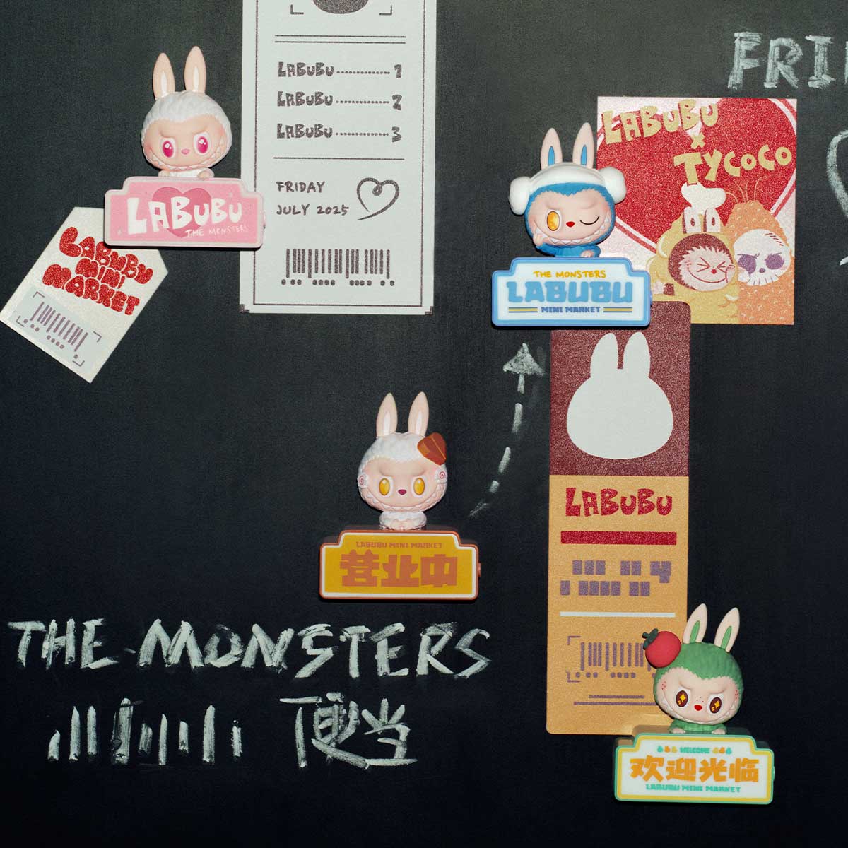THE MONSTERS Labubu Wacky Mart Series Fridge Magnet Case (6 Blind Box)
