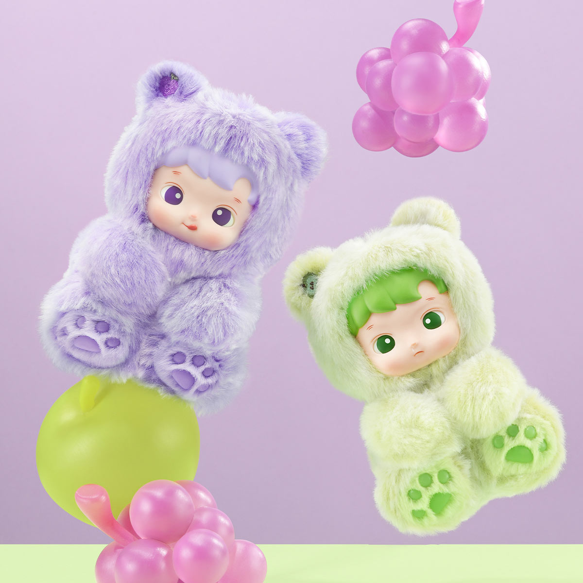 HACIPUPU Gummy Bear Series-Vinyl Plush Pendant Blind Box Sealed Case (6 Blind Box)