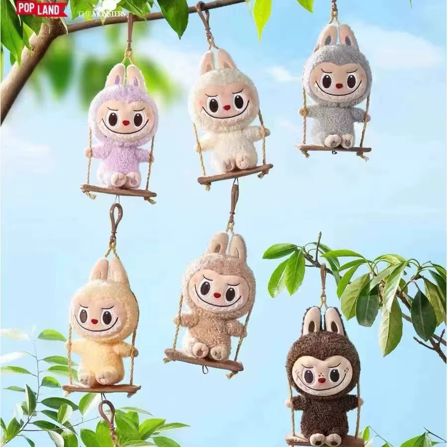 THE MONSTERS Labubu Timber Workshop Playing on the Swing Plush Pendant Sealed Case (6 Blind Box)