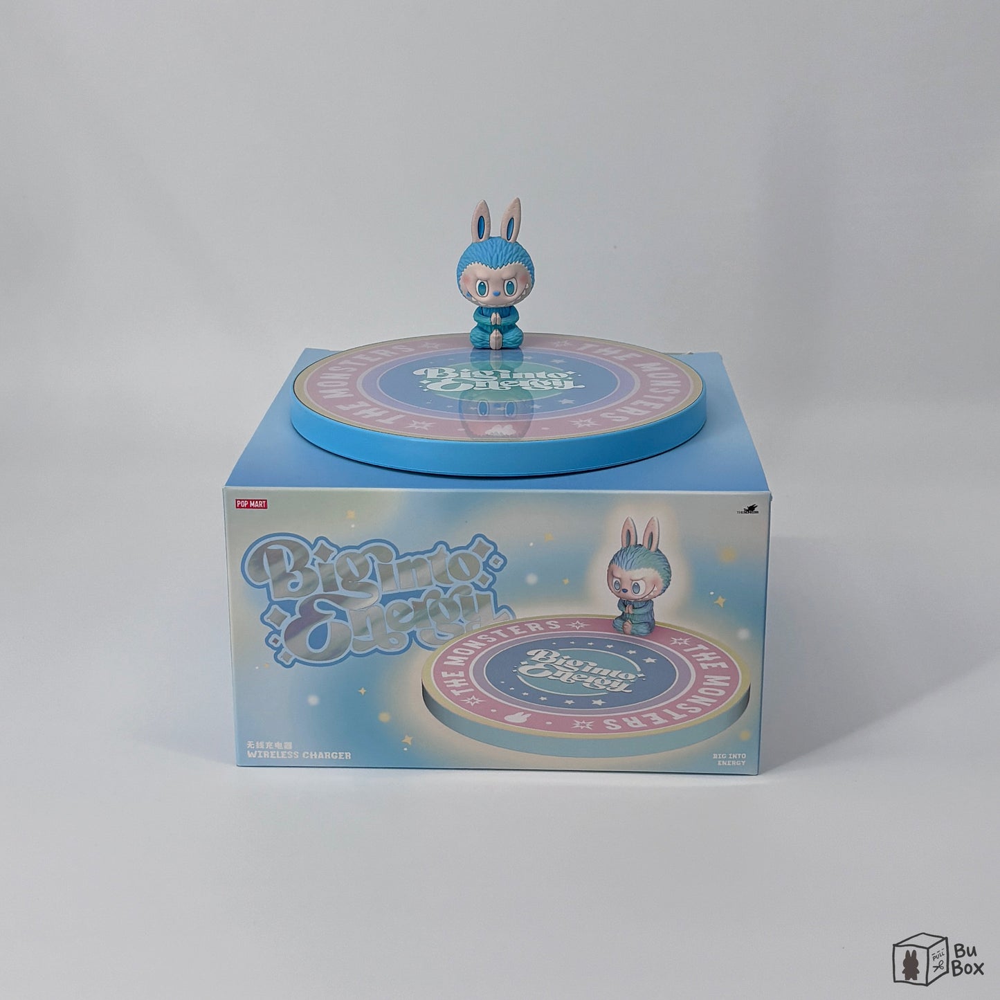 THE MONSTERS Labubu Big into Energy Series Wireless Charger featuring a vibrant and energetic Labubu character design, perfect for fans and collectors of Labubu's dynamic and functional accessories.