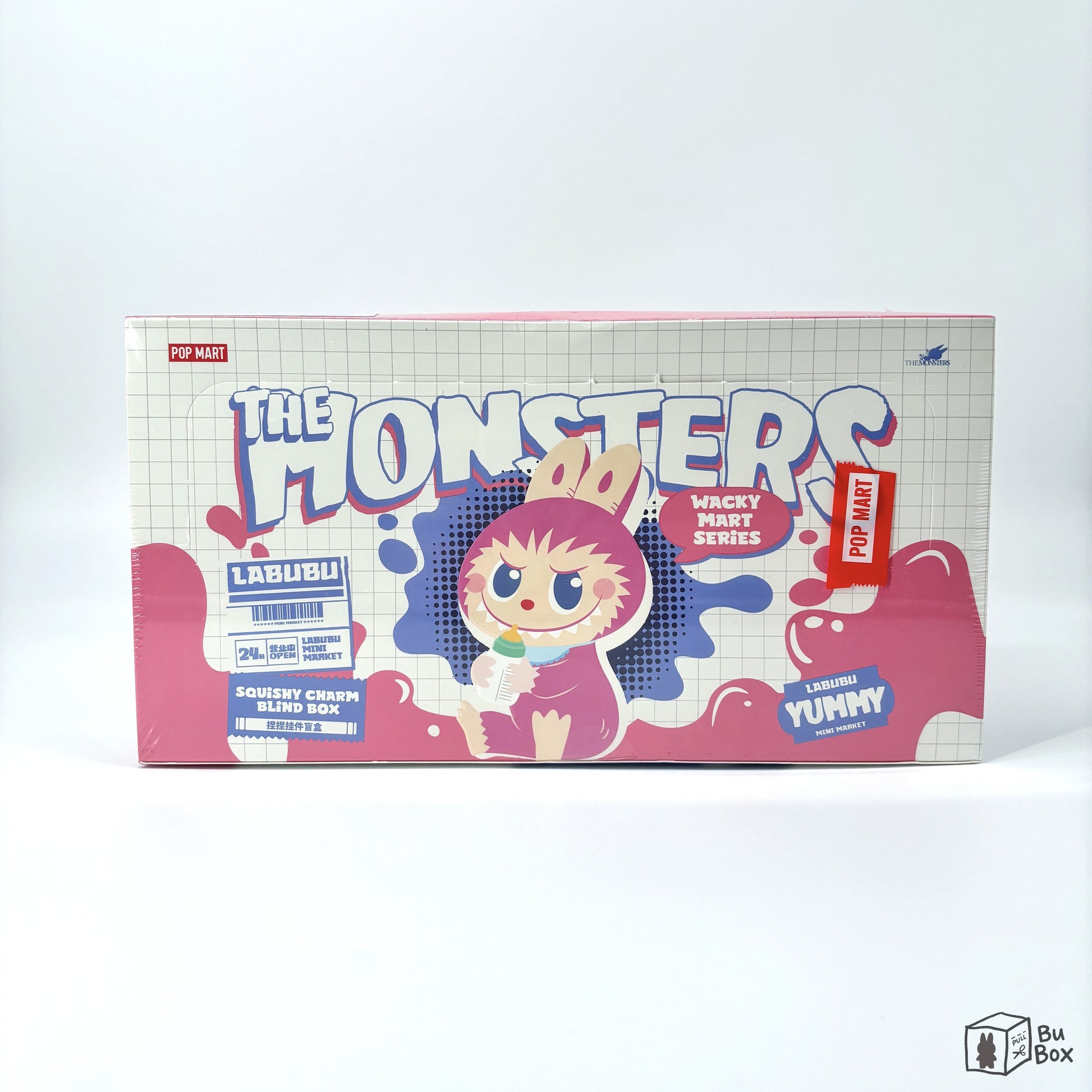 Pop Mart, Labubu, The Monsters, Wacky Mart Series, squishy charm, sealed case, 6 blind boxes, collectible accessory, playful design, squishy , blind box, wacky mart