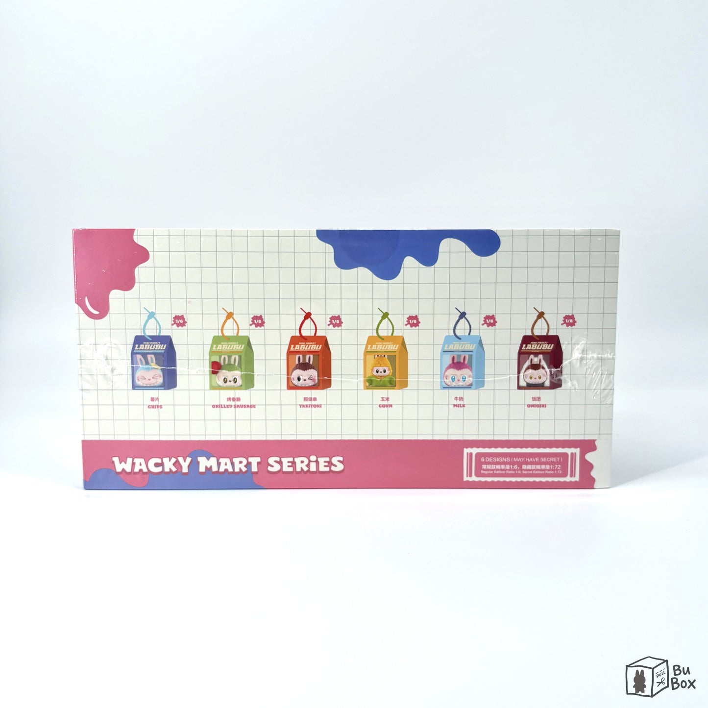 THE MONSTERS Labubu Wacky Mart Series Squishy Charm Case (6 Blind Box)