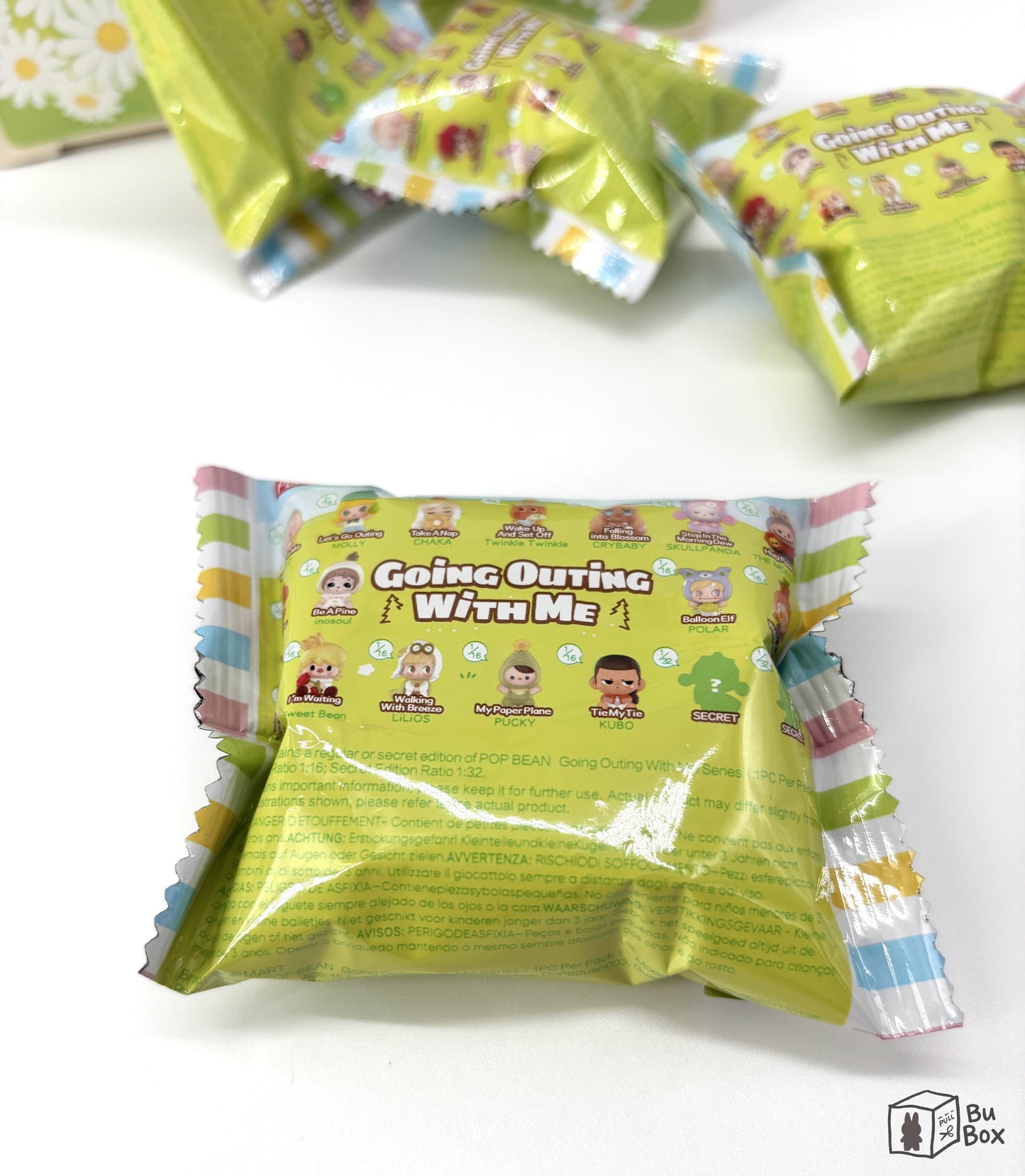 Pop Mart, POP BEAN, Going Outing With Me Series, collectible figures, 1 pack, Labubu, Crybaby, Hacipupu, Skullpanda, Pucky, Polar, outing theme, mini collectible, 16 unique designs