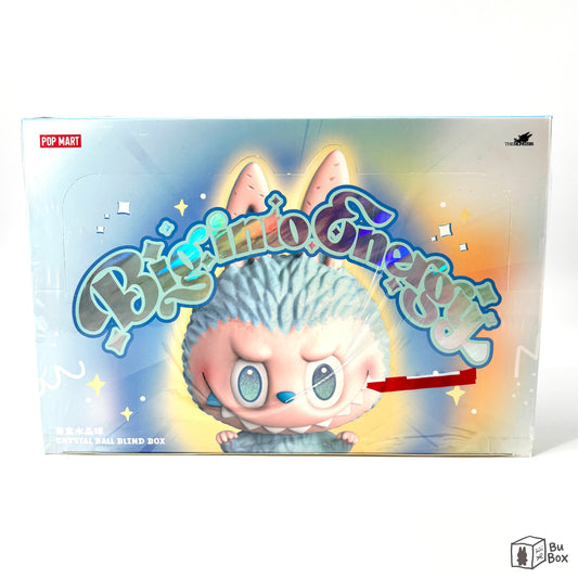 Pop Mart, Labubu, The Monsters, Big into Energy Series, crystal ball case, 6 blind boxes, collectible figure, vibrant design, energetic theme, blind box, snow ball, snow globe