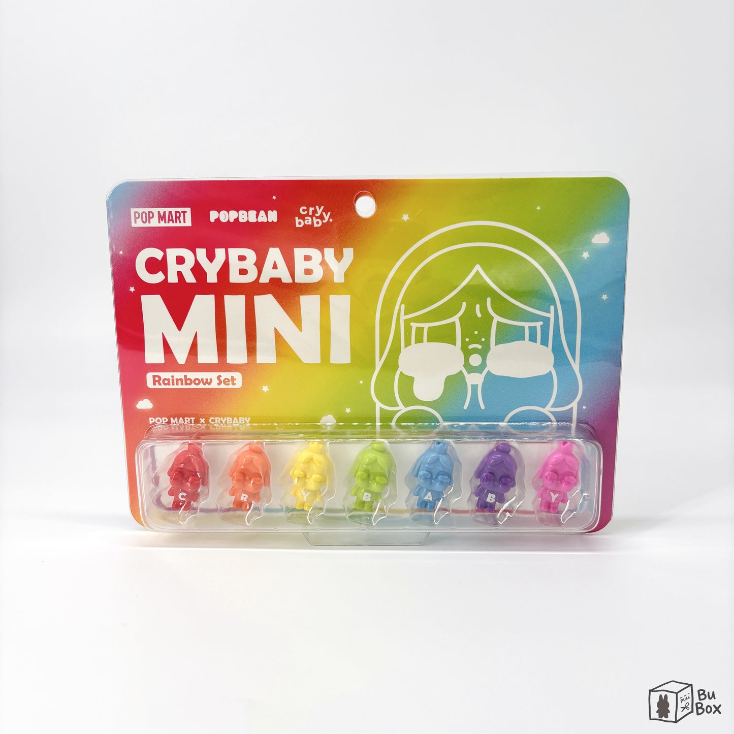 Pop Mart, Crybaby, Pop Bean, mini figure, rainbow color, collectible toy, figure, figure set