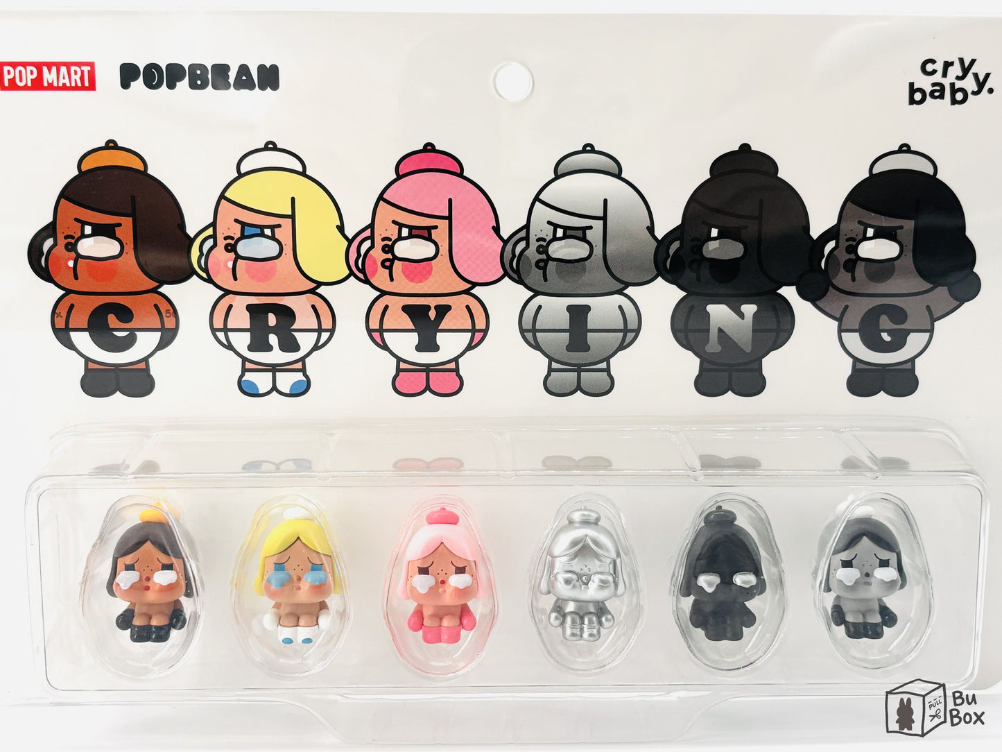 Pop Mart, POP BEAN, CRYBABY, Baby Born Series, collectible figures, blind box set, plush toy, miniature characters