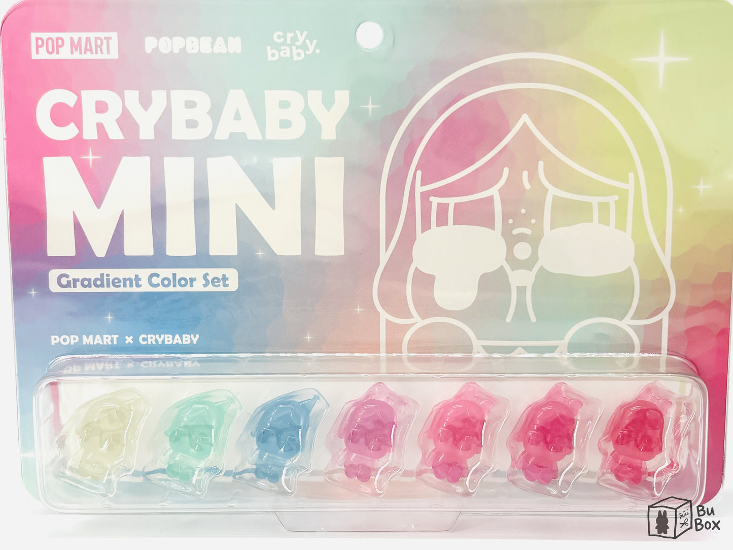 Pop Mart, Crybaby, Pop Bean, mini figure, gradient color, collectible toy. glow-in-the-dark, glow in the dark