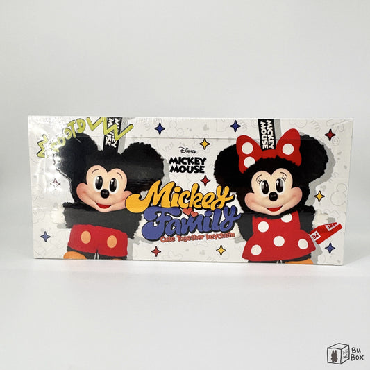 Pop Mart, Mickey Family, Cute Together Series, Mickey Mouse, Minnie Mouse, Donald Duck, Goofy, keychain, blind box figure, sealed case