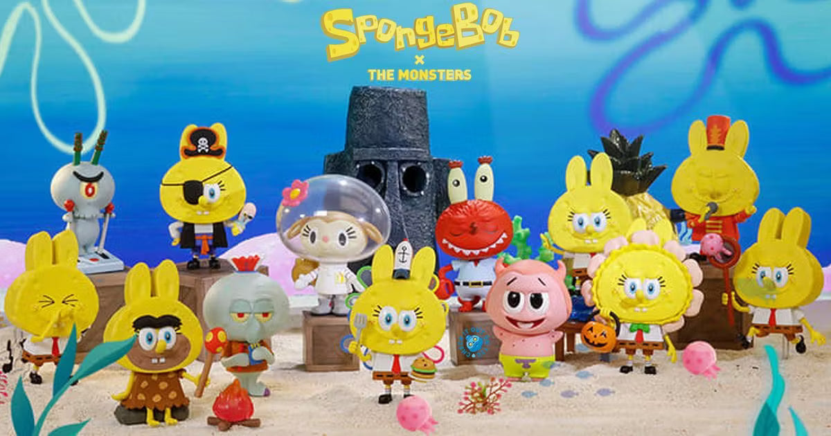THE MONSTERS Labubu x Spongebob Series Figure Sealed Case (12 Blind Box)