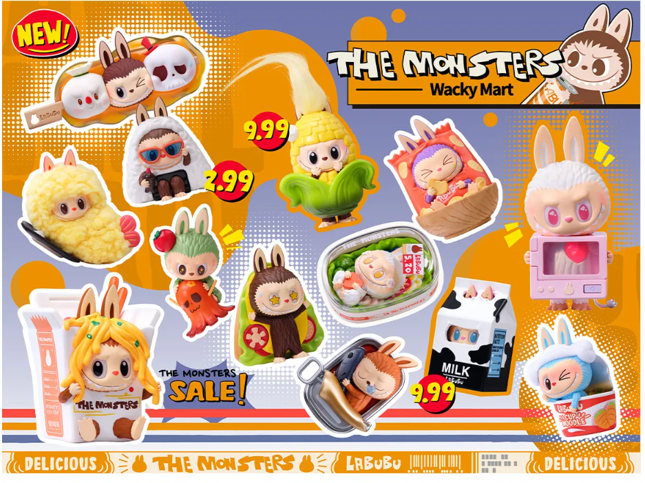 THE MONSTERS Labubu Wacky Mart Series Figure Single Box (1 Blind Box)
