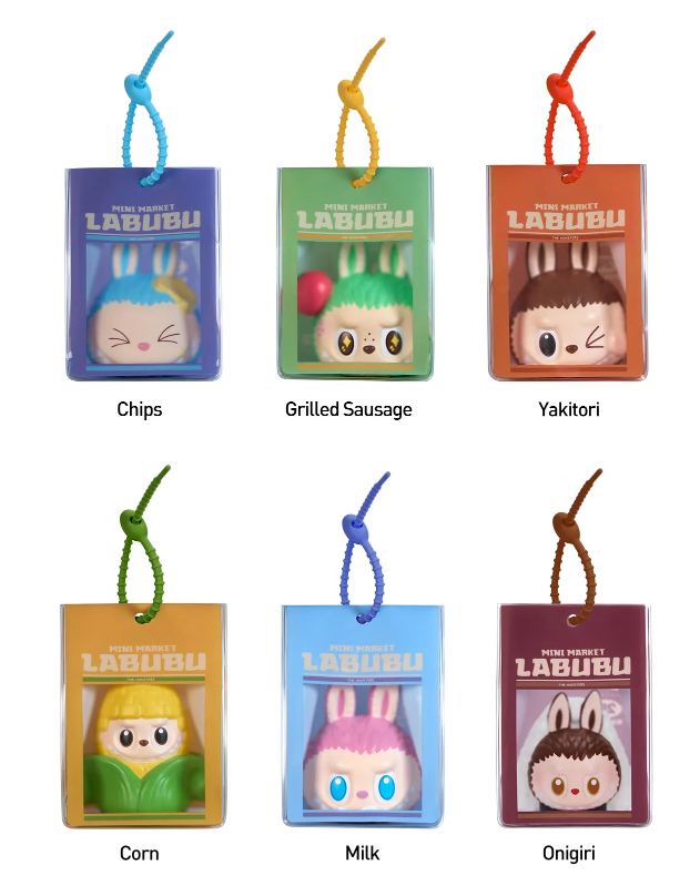 THE MONSTERS Labubu Wacky Mart Series Squishy Charm Case (6 Blind Box)