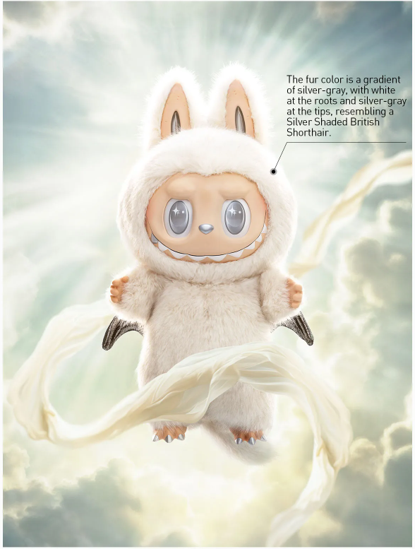 Labubu THE MONSTERS ZIMOMO ANGEL IN CLOUDS Vinyl Face Doll