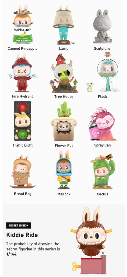 THE MONSTERS Labubu Almost Hidden Series Figures Sealed Case (12 Blind Box)