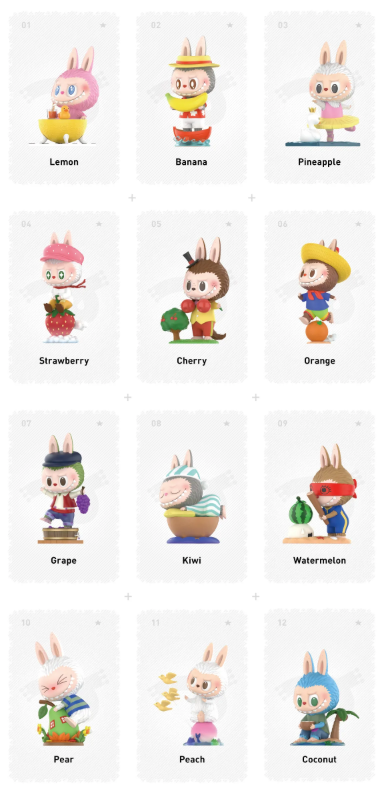 THE MONSTERS Labubu Fruit Series Sealed Case (12 Blind Box)