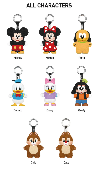 Mickey Family Cute Together Keychain Series Figures Sealed Case (8 Blind Box)