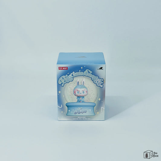 THE MONSTERS Labubu Big Into Energy Crystal Ball Snow Globe Single Blind Box featuring a collectible Labubu figure inside a crystal ball snow globe, perfect for fans and collectors of Labubu's energetic and whimsical designs.