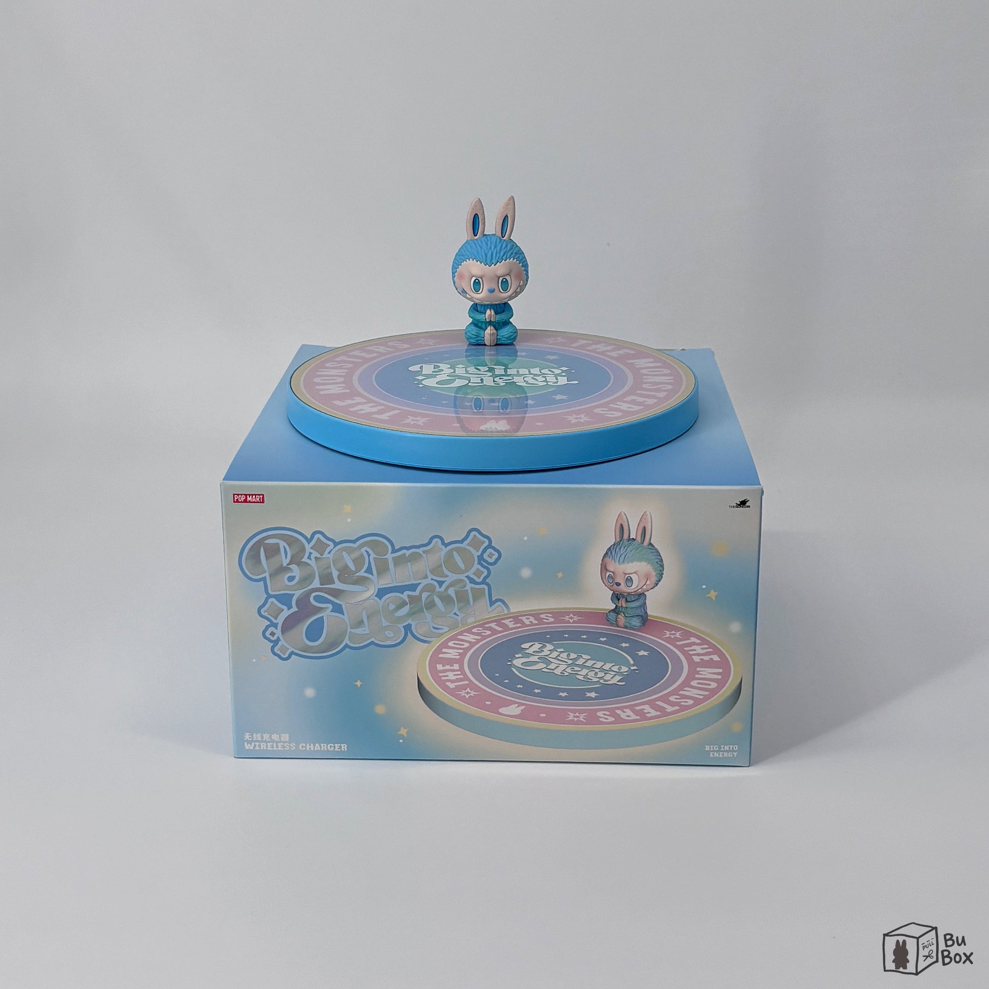 THE MONSTERS Labubu Big into Energy Series Wireless Charger featuring a vibrant and energetic Labubu character design, perfect for fans and collectors of Labubu's dynamic and functional accessories.
