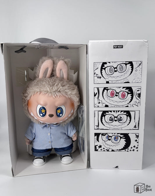 THE MONSTERS Labubu FLIP WITH ME Vinyl Plush Doll featuring a Labubu character with two different expressions, perfect for fans and collectors of Labubu's playful and versatile design.