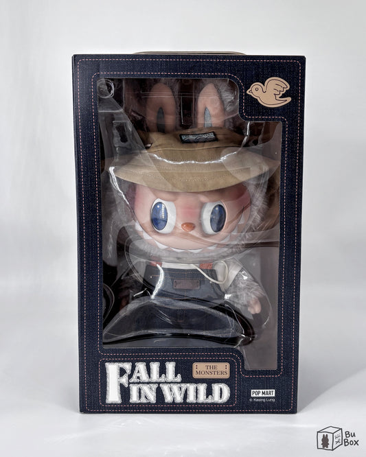 THE MONSTERS Labubu FALL IN WILD Series Vinyl Plush Doll featuring a Labubu character inspired by nature and the wild, perfect for fans and collectors of Labubu's adventurous and whimsical design.