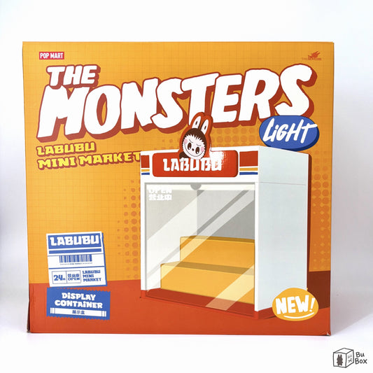 Labubu THE MONSTERS Wacky Mart Series Display Container featuring a vibrant and unique design, perfect for displaying your favorite figures or collectibles.