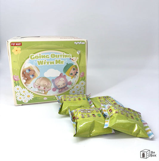 Pop Mart, POP BEAN, Going Outing With Me Series, collectible figures, 1 pack, Labubu, Crybaby, Hacipupu, Skullpanda, Pucky, Polar, outing theme, mini collectible, 16 unique designs