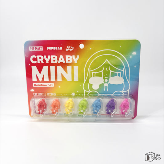 Pop Mart, Crybaby, Pop Bean, mini figure, rainbow color, collectible toy, figure, figure set