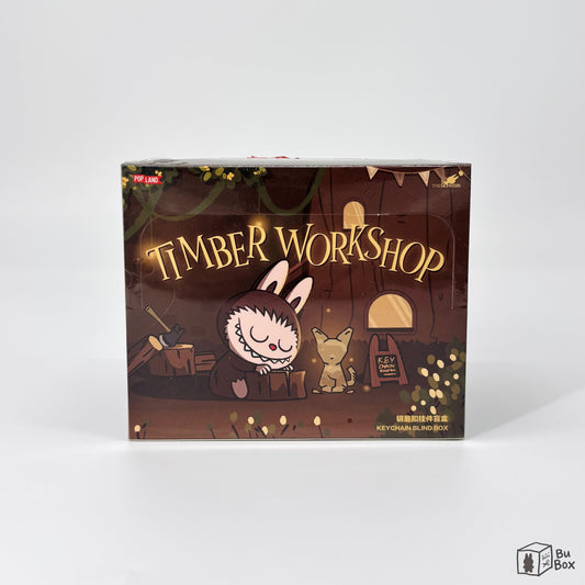 Pop Mart, Labubu, Timber Workshop Series, keychain, sealed case, blind box, collectible toy, pop land, timber workshop