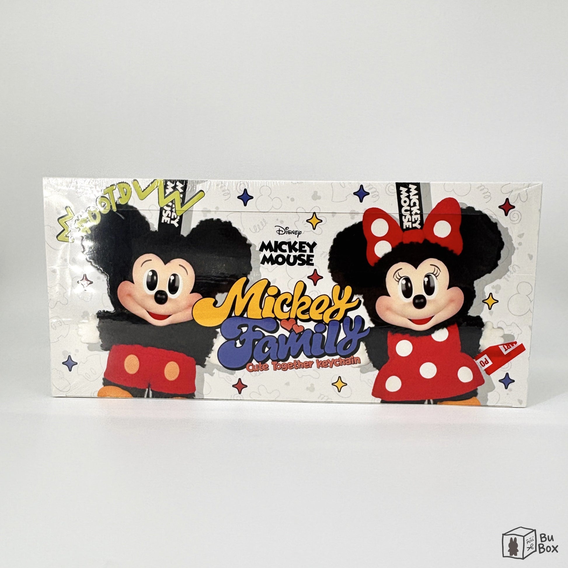 Pop Mart, Mickey Family, Cute Together Series, Mickey Mouse, Minnie Mouse, Donald Duck, Goofy, keychain, blind box figure, sealed case